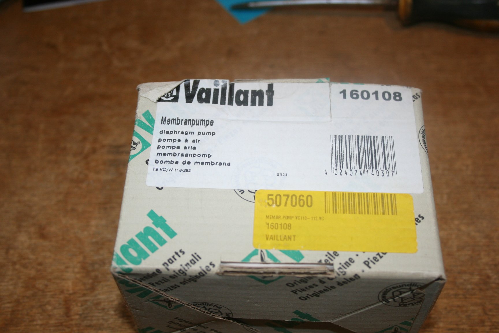 Vaillant membraanpomp 160108, CV onderdeel - Afbeelding 3