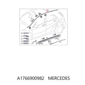 Wasserabweiser, A176690098264, nieuw MERCEDES-BENZ onderdeel